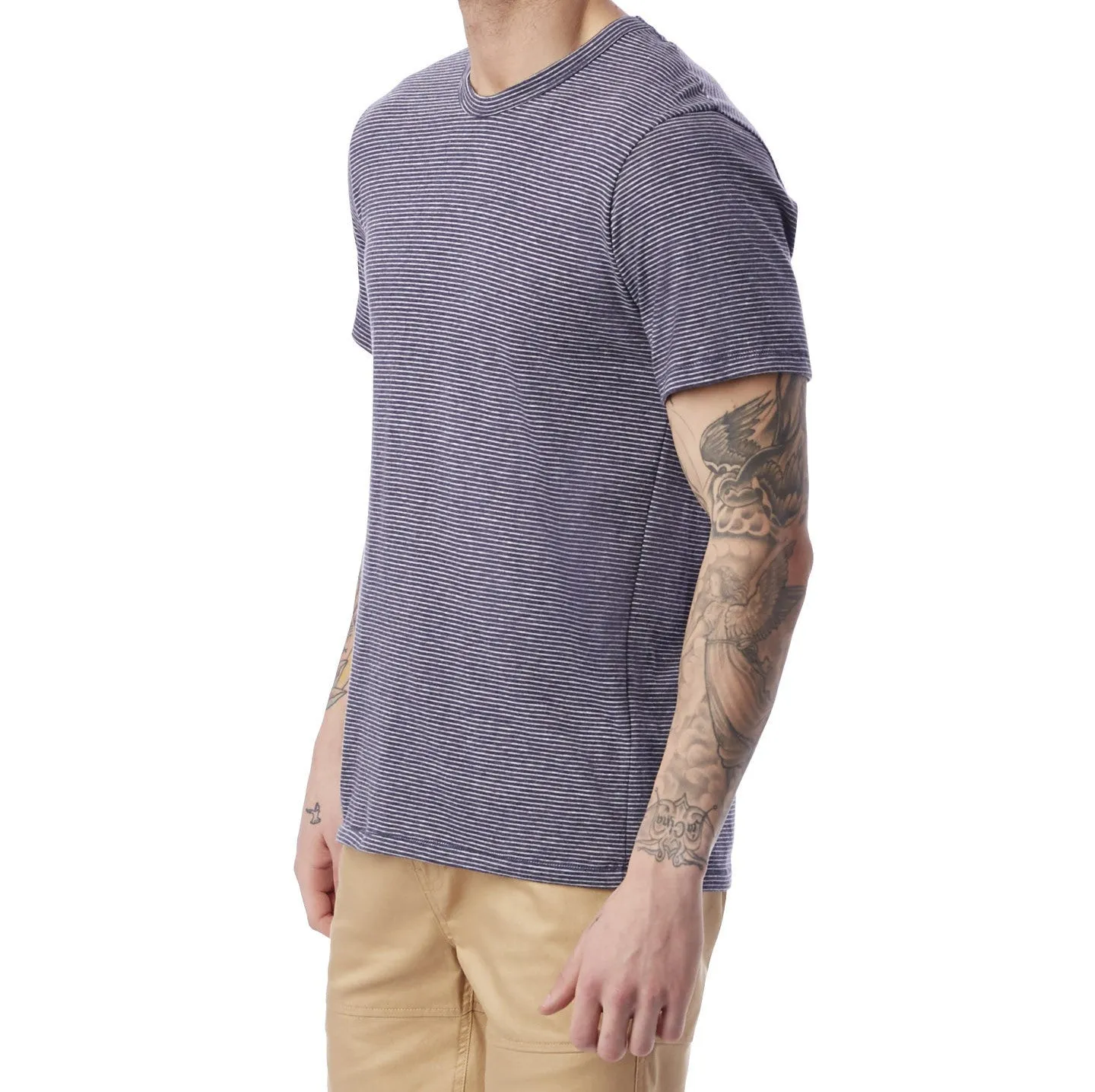 01973EJ Alternative Apparel Striped Eco-Jersey Crew T-Shirt