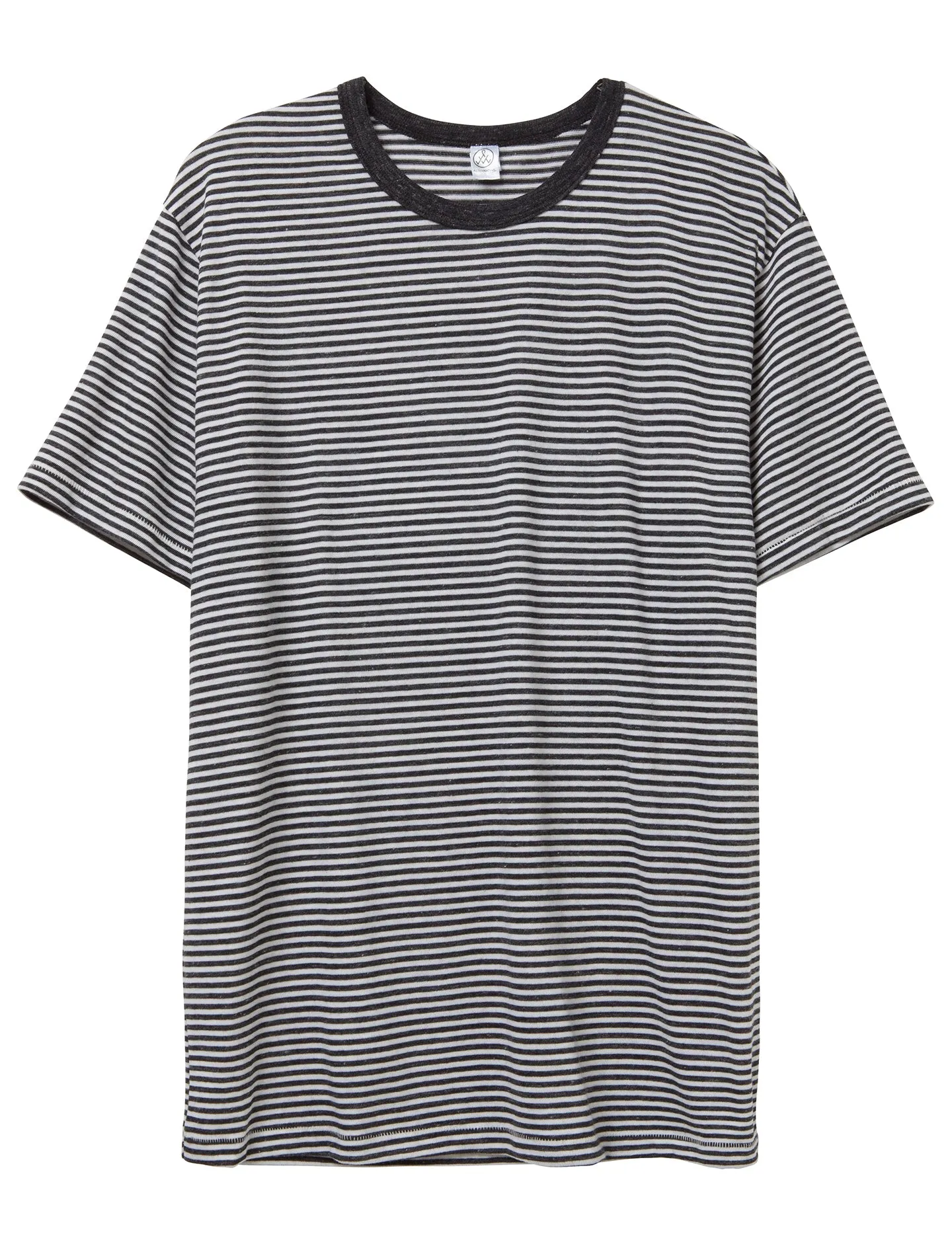 01973EJ Alternative Apparel Striped Eco-Jersey Crew T-Shirt