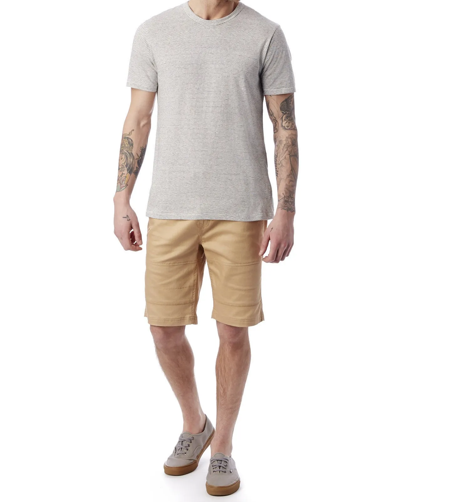 01973EJ Alternative Apparel Striped Eco-Jersey Crew T-Shirt