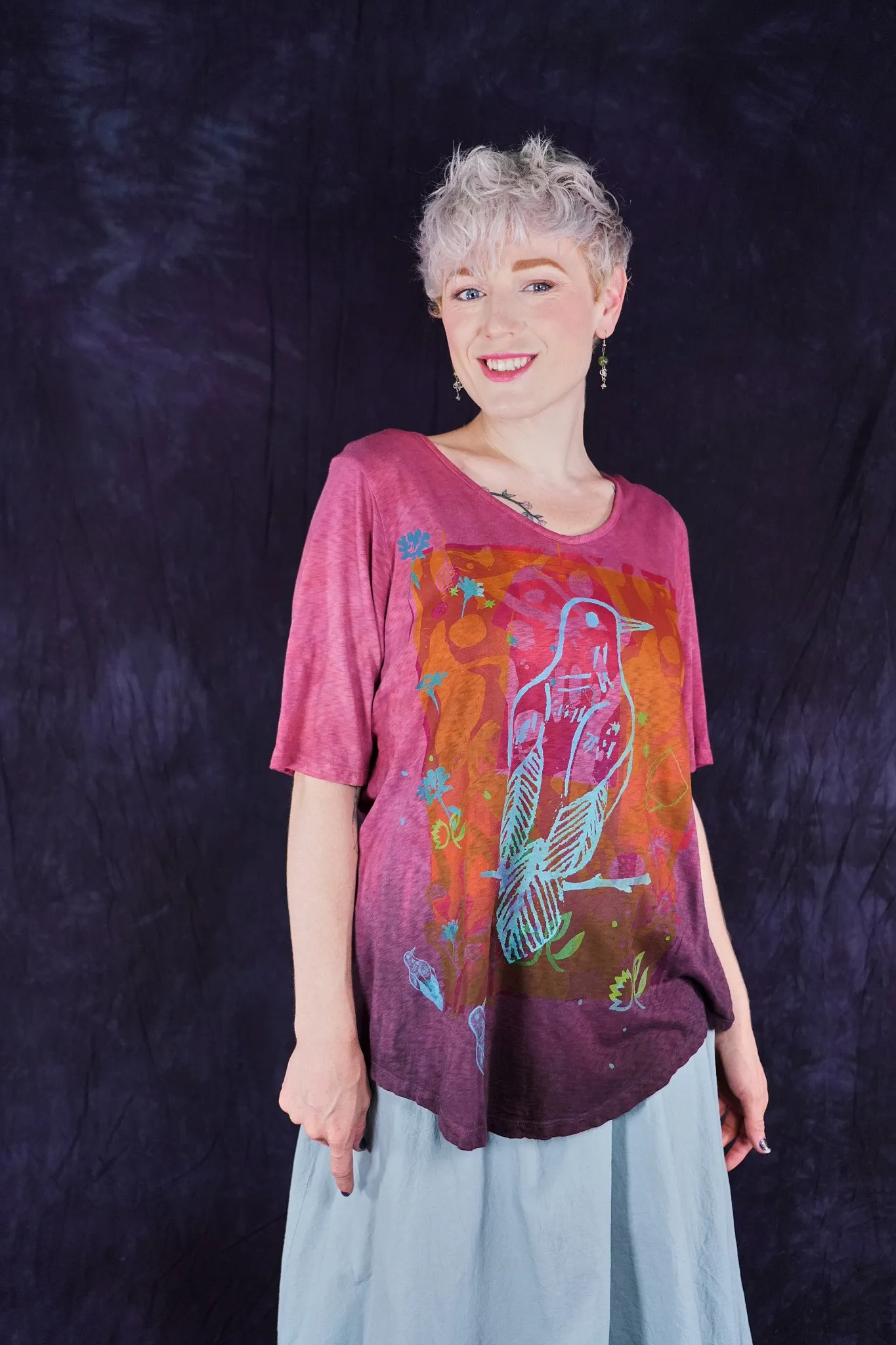 1211HD Lightweight Tee Raspberries