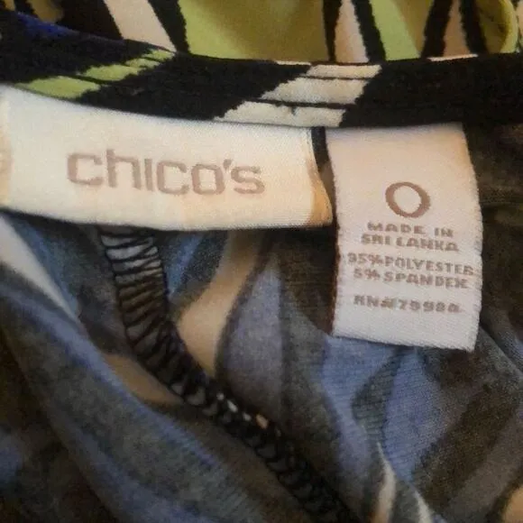 156. Chico's Sleeveless Boatneck Shift Dress SZ Small (0)