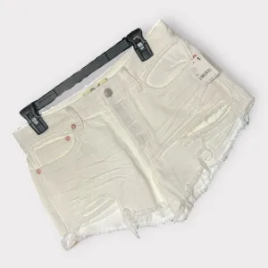 166 We The Free People NEW sz 26 White Denim Shorts Distressed Small Auction