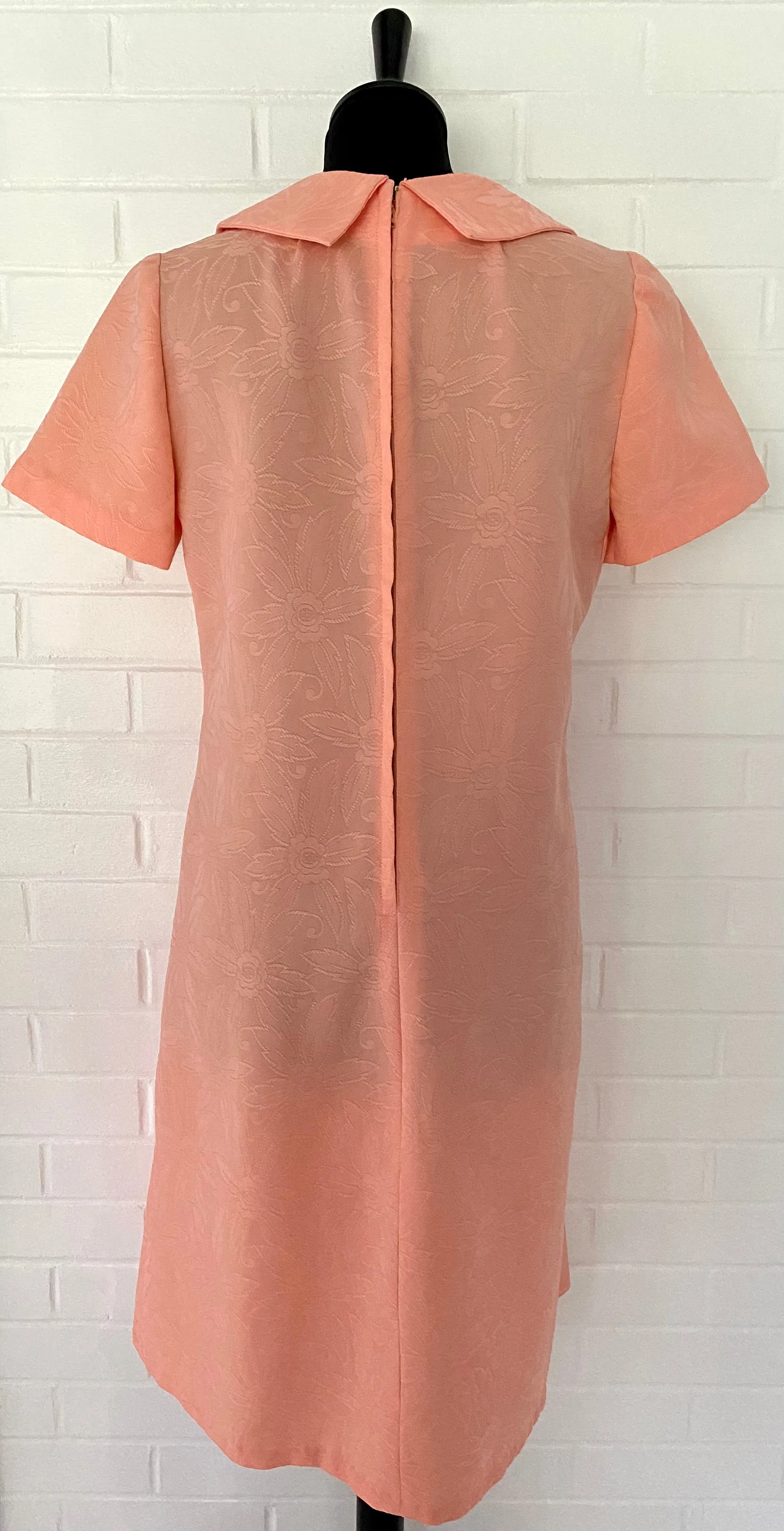 1960s Peach Shift Dress