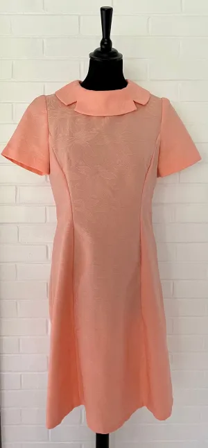 1960s Peach Shift Dress