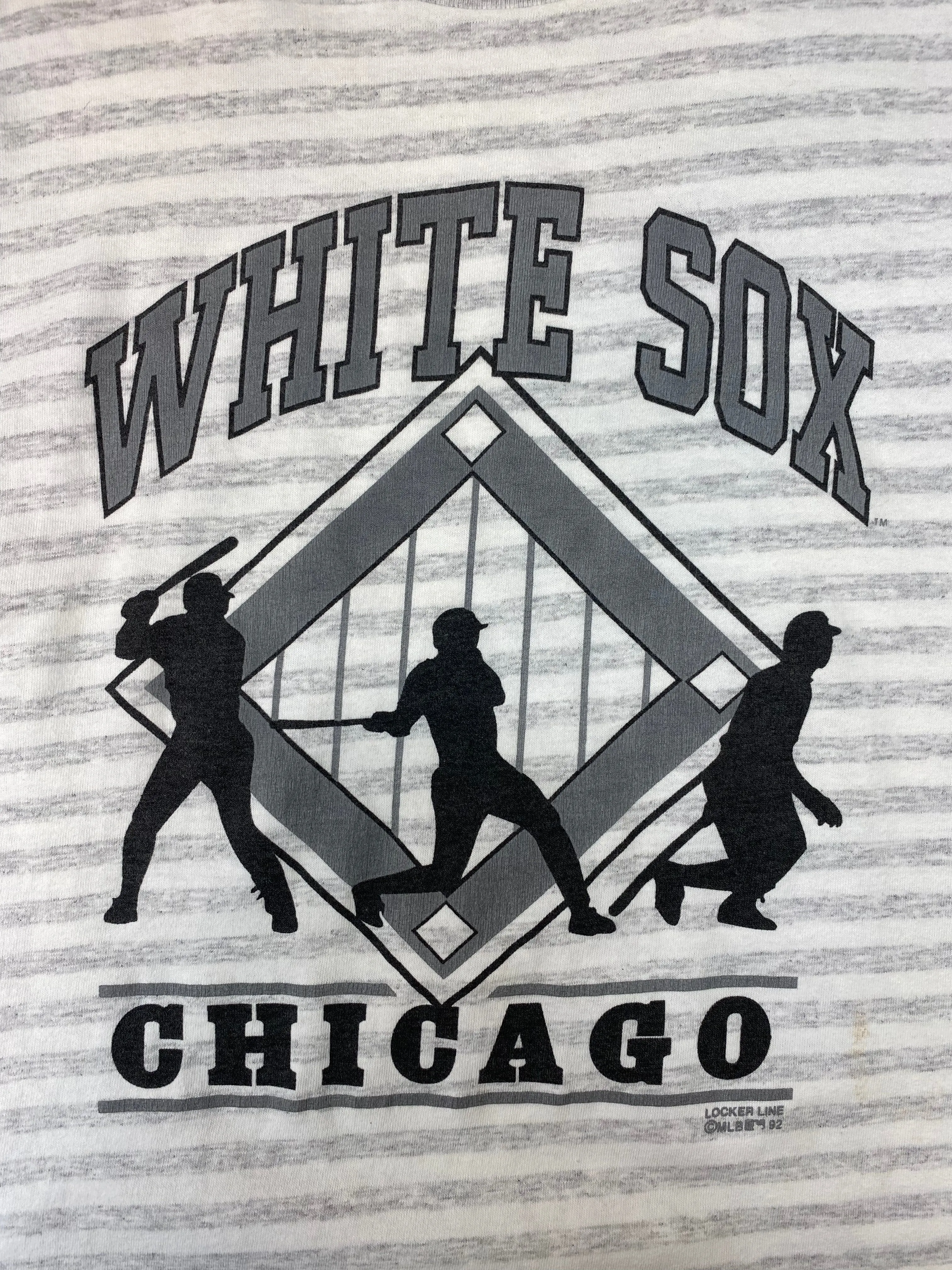 1992 Chicago White Sox Striped T-shirt - Baseball Team T-Shirt