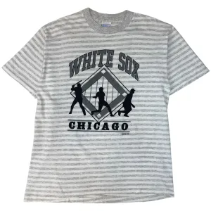 1992 Chicago White Sox Striped T-shirt - Baseball Team T-Shirt