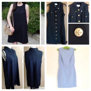 4 Dress Bundle 1 is J. Crew Linen Black shift dress with pockets and 3 more