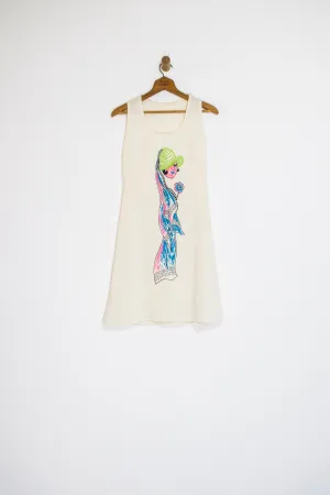 60’s FLAPPER GIRL SHIFT DRESS / MEDIUM