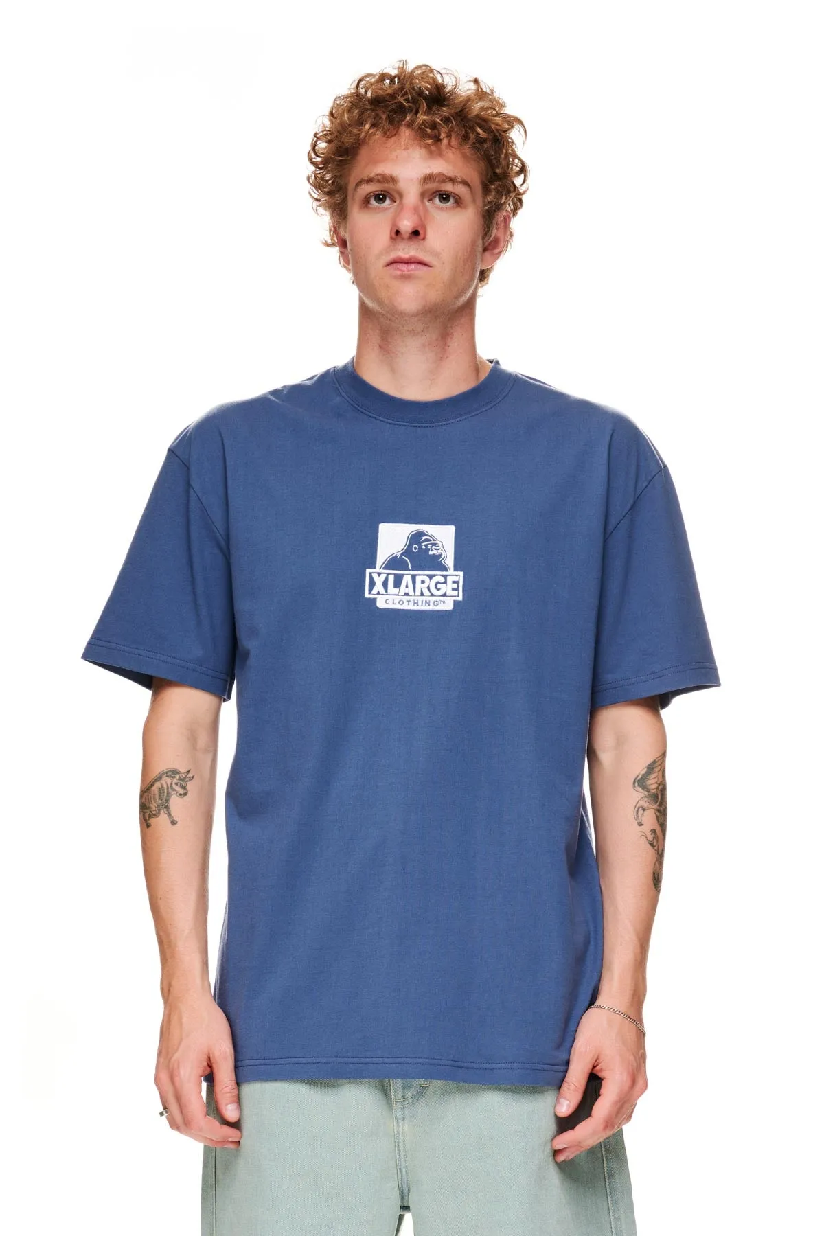 91 EMB SS Tee - Blue