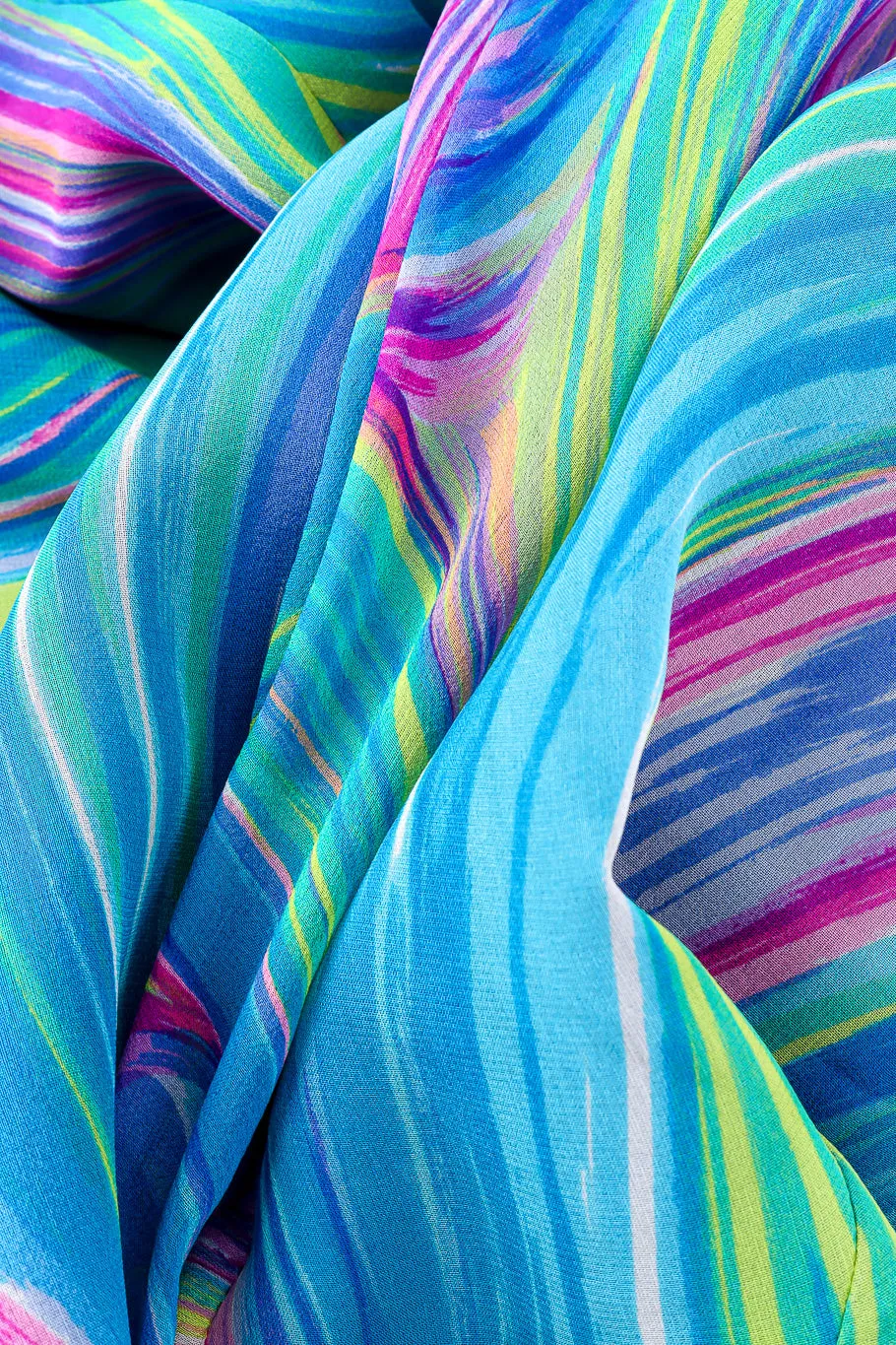 Abstract Swirl Silk Dress