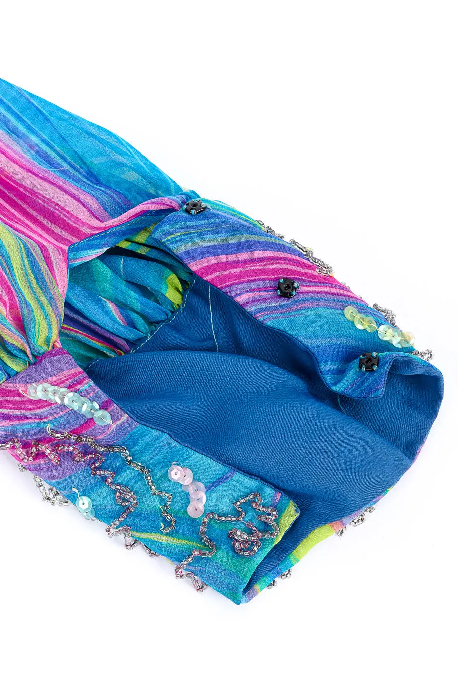 Abstract Swirl Silk Dress