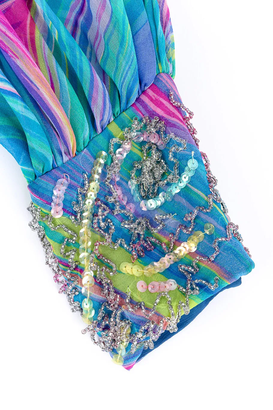 Abstract Swirl Silk Dress