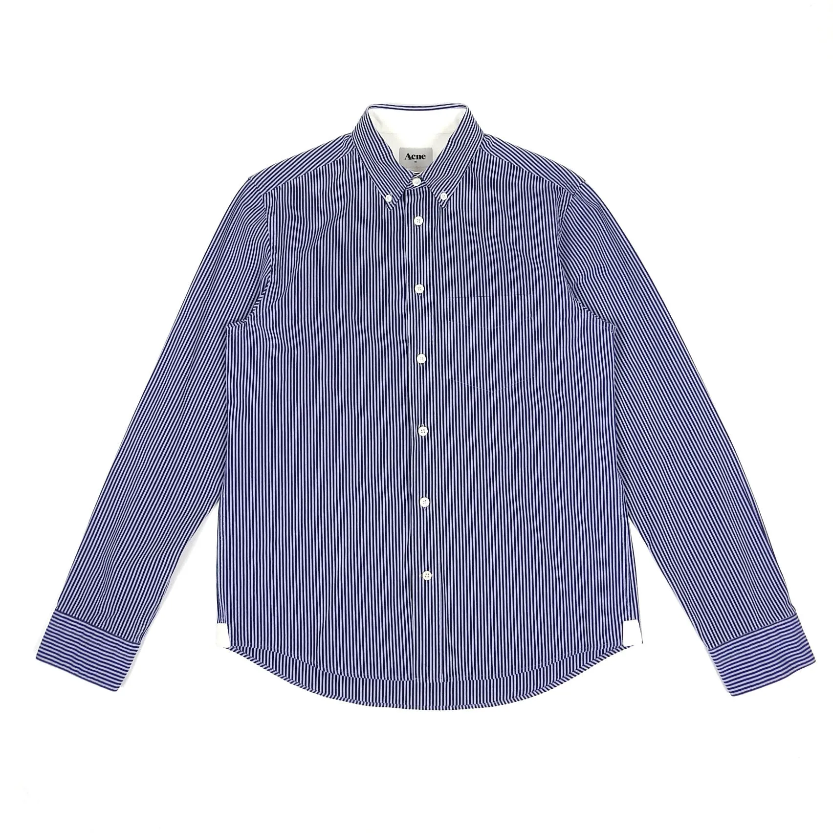 Acne Striped Button Up Blue 48