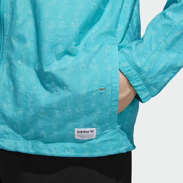 Adidas Skateboarding Robin Clare Jacket Blue/Shock Green