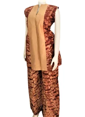 AFRICA PRINT SLEEVELESS SET