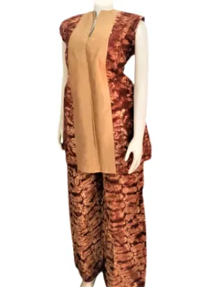 AFRICA PRINT SLEEVELESS SET