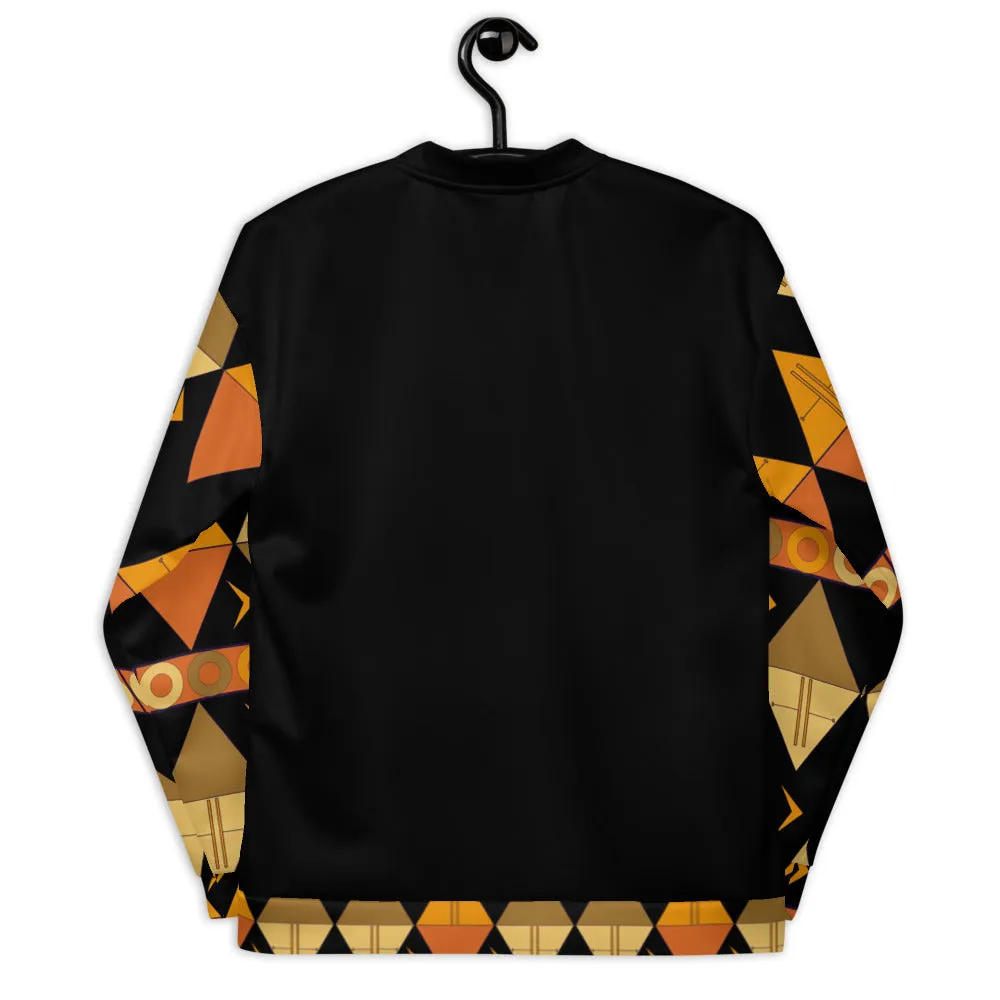 African Tribal Print Unisex Bomber Jacket - Earthy