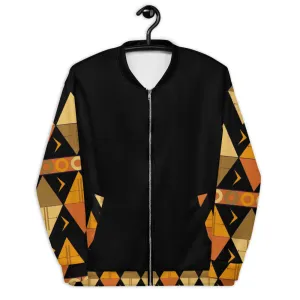 African Tribal Print Unisex Bomber Jacket - Earthy