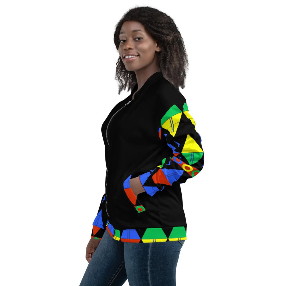 African Tribal Print Unisex Bomber Jacket - South Africa