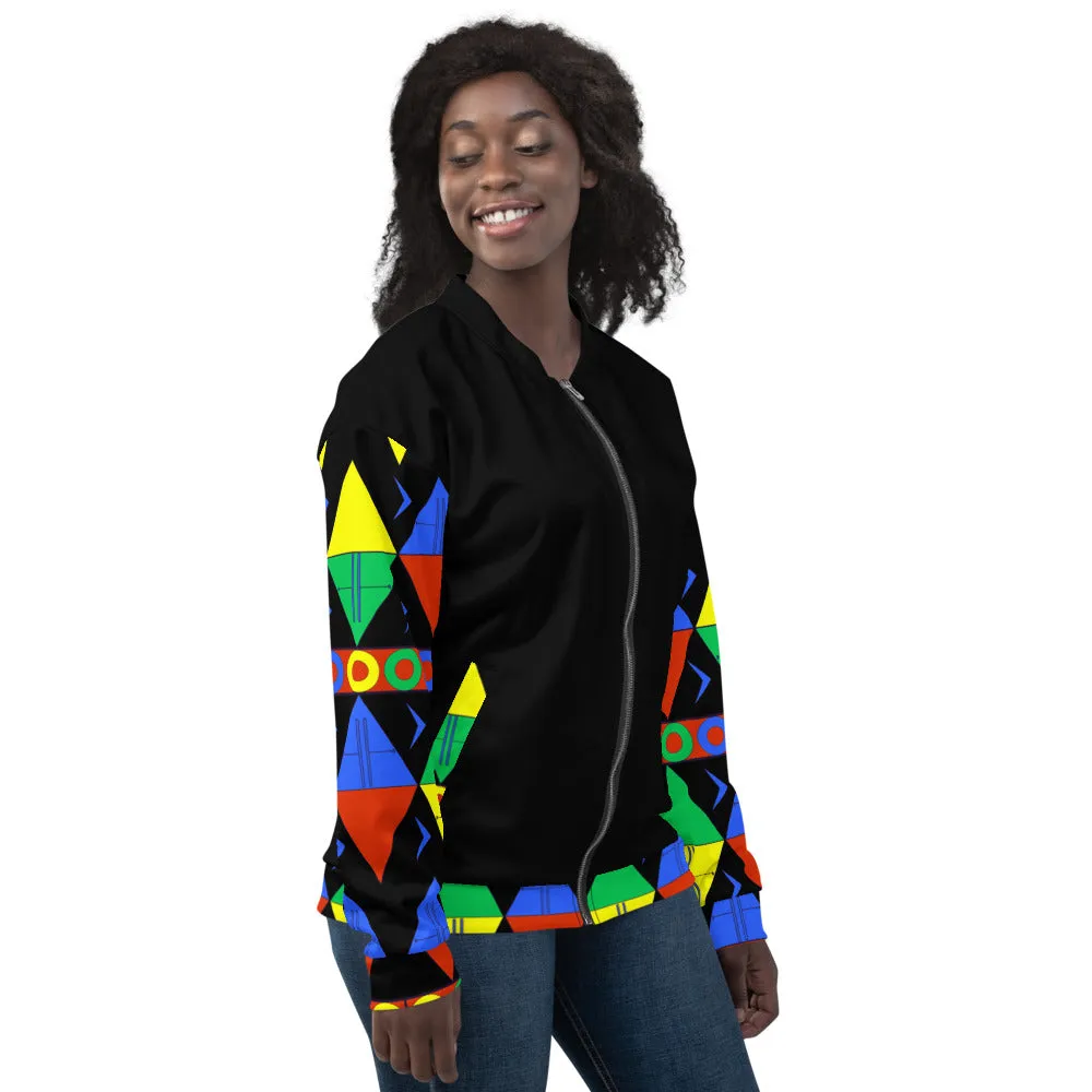 African Tribal Print Unisex Bomber Jacket - South Africa