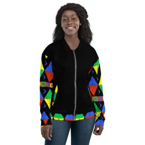 African Tribal Print Unisex Bomber Jacket - South Africa