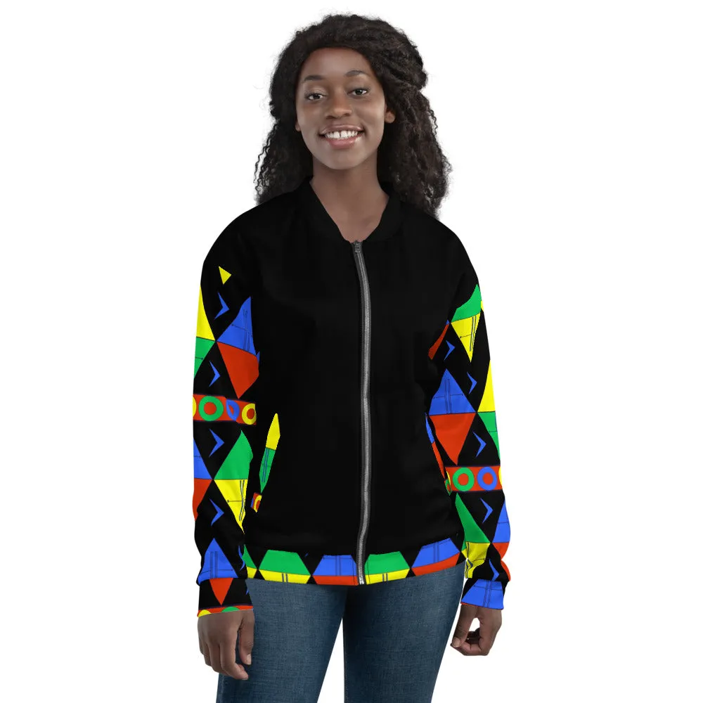 African Tribal Print Unisex Bomber Jacket - South Africa