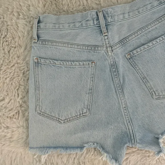 Agolde Dee high rise lightwash cutoff shorts