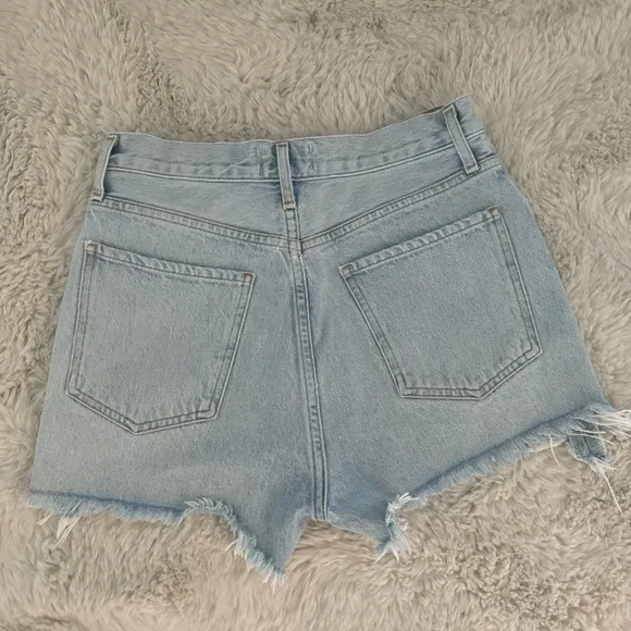 Agolde Dee high rise lightwash cutoff shorts