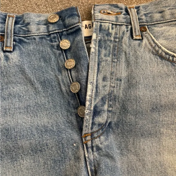 ✨AGOLDE Parker Jean Shorts Size 25Light Blue Cut Off Denim