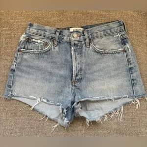 ✨AGOLDE Parker Jean Shorts Size 25Light Blue Cut Off Denim