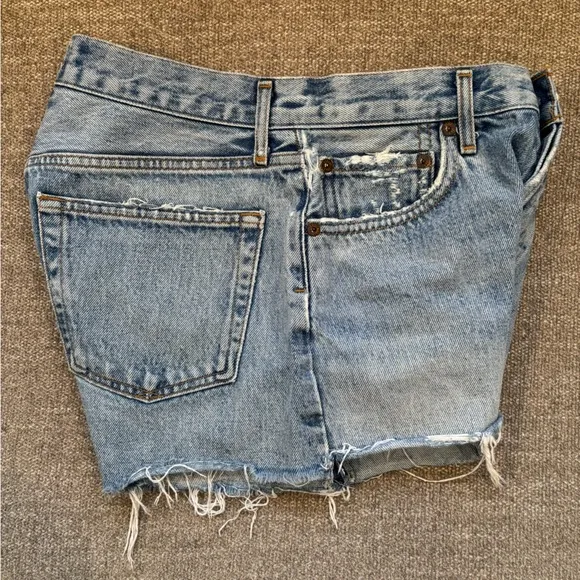 ✨AGOLDE Parker Jean Shorts Size 25Light Blue Cut Off Denim