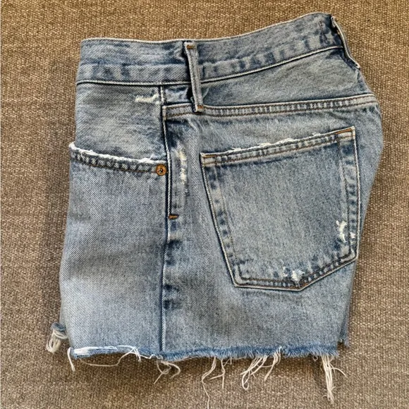 ✨AGOLDE Parker Jean Shorts Size 25Light Blue Cut Off Denim