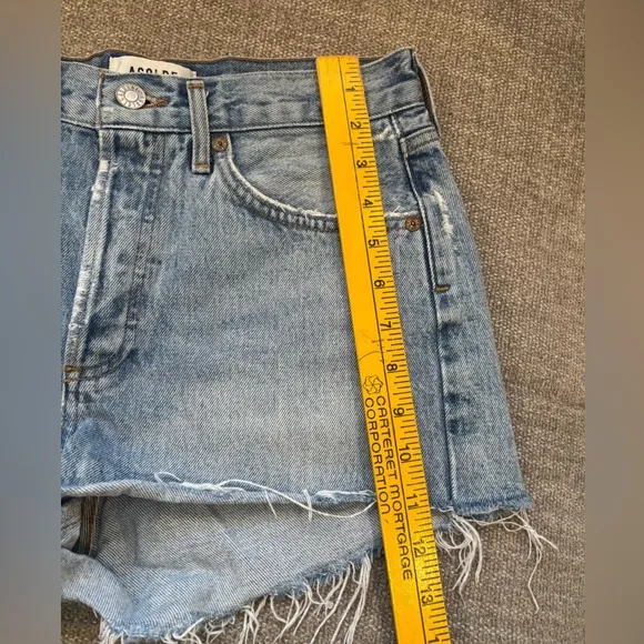 ✨AGOLDE Parker Jean Shorts Size 25Light Blue Cut Off Denim