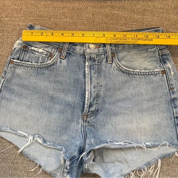 ✨AGOLDE Parker Jean Shorts Size 25Light Blue Cut Off Denim