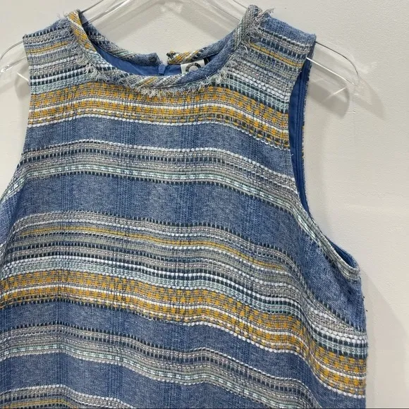 Akemi and Kin Tweed Stripe Shift Tank Dress Fringe