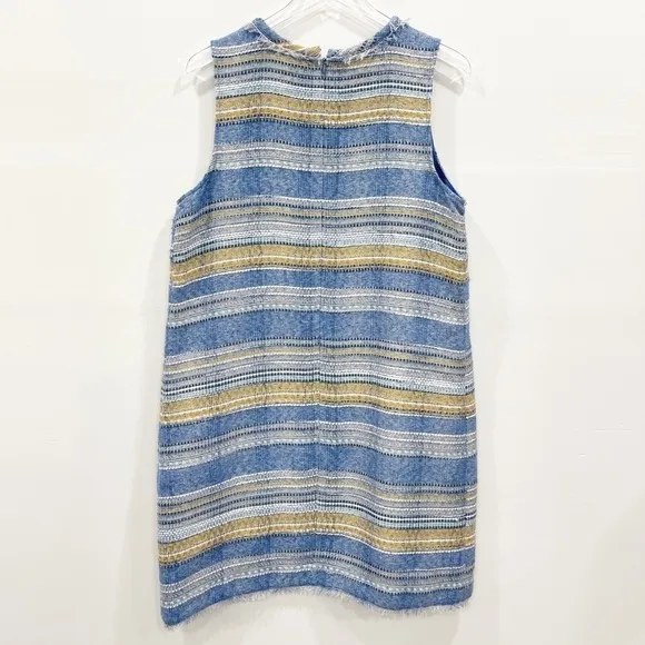 Akemi and Kin Tweed Stripe Shift Tank Dress Fringe