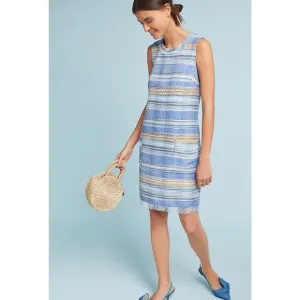 Akemi and Kin Tweed Stripe Shift Tank Dress Fringe