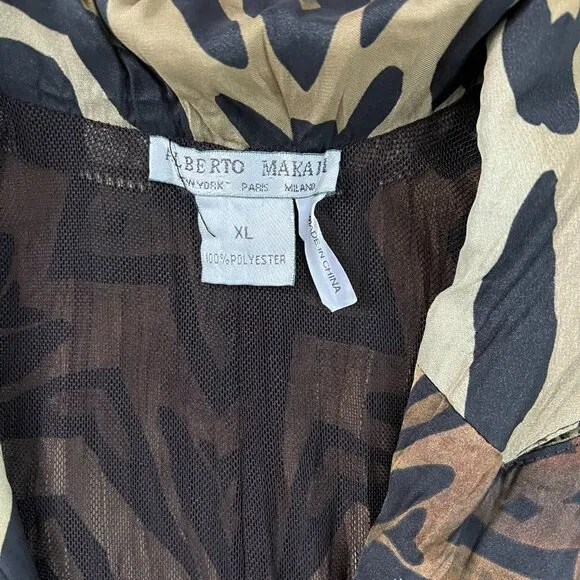 Alberto Makali Animal Print Designer Jacket Sz XL