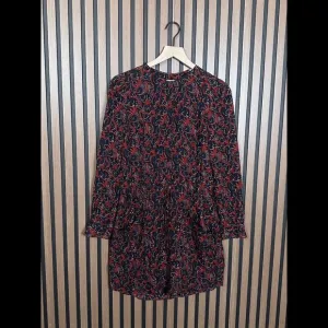 A.L.C. Dress 2 Womens Red Blue Poinsettia Long Sleeve Shift 100% Silk
