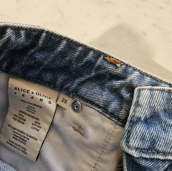 Alice   Olivia You Look Amazing Denim Shorts 25