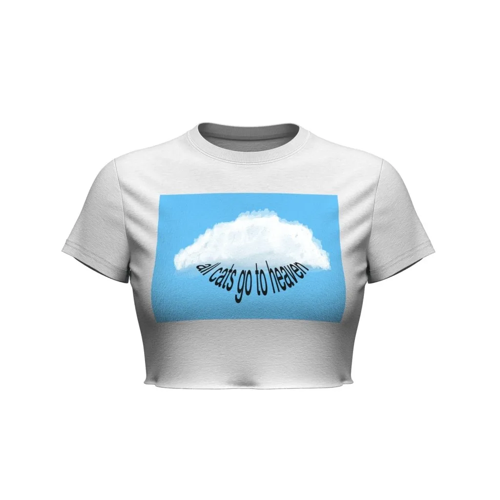 All Cats Go to Heaven Crop Top