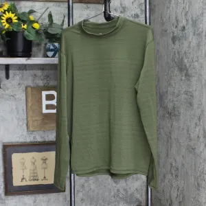 All in Motion Womens Long Sleeve Striped Knit Athletic Shirt Green XXL