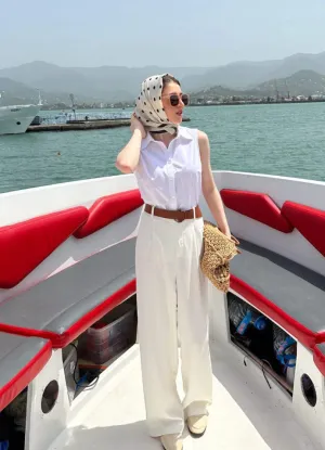 Ameliora Annie Sleeveless Shirt; White