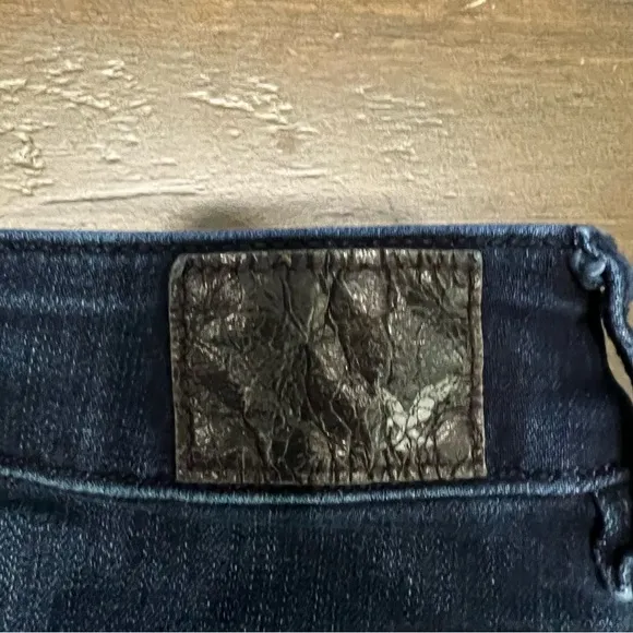 American Eagle AEO Denim Cafe hi rise shortie super super stretch cut off shorts