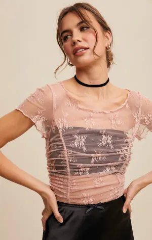 Amoura Ruched Short Sleeve