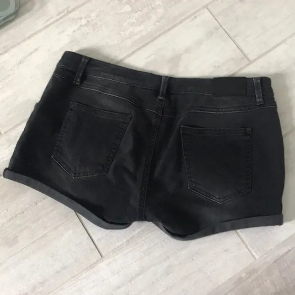 Anine Bing Black Denim Shorts