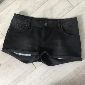 Anine Bing Black Denim Shorts