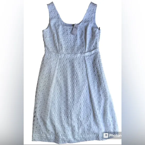 Ann Taylor NEW White Lace Embroidered Sleeveless Lined Shift Dress 6P Petite