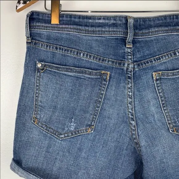 ANTHROPOLOGIE PILCRO Hyphen Relaxed Denim Jean Medium Blue Wash Shorts 27