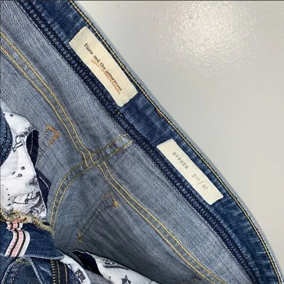 ANTHROPOLOGIE PILCRO Hyphen Relaxed Denim Jean Medium Blue Wash Shorts 27